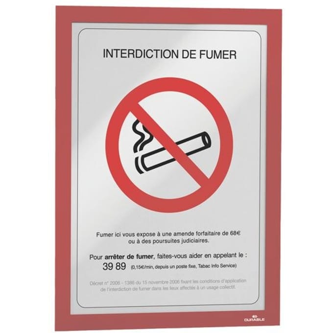 Informatiekader Duraframe - A4 formaat - rood - 10 stuks