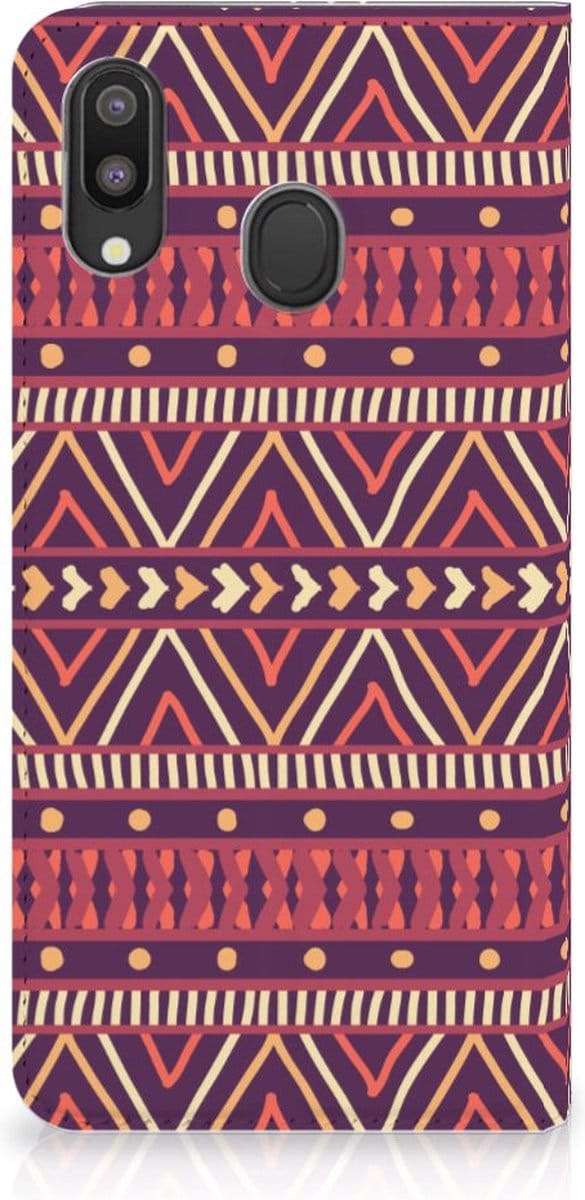 Samsung Galaxy M20 Hoesje met Magneet Aztec Paars