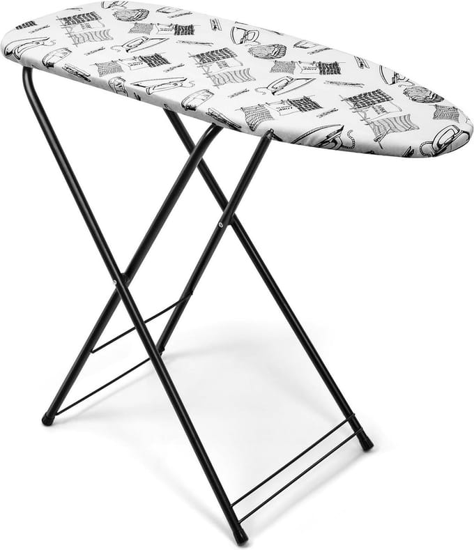 Inklapbare strijkplank 33 × 89 cm - verstelbaar en hittebestendig - met dik viltkussen