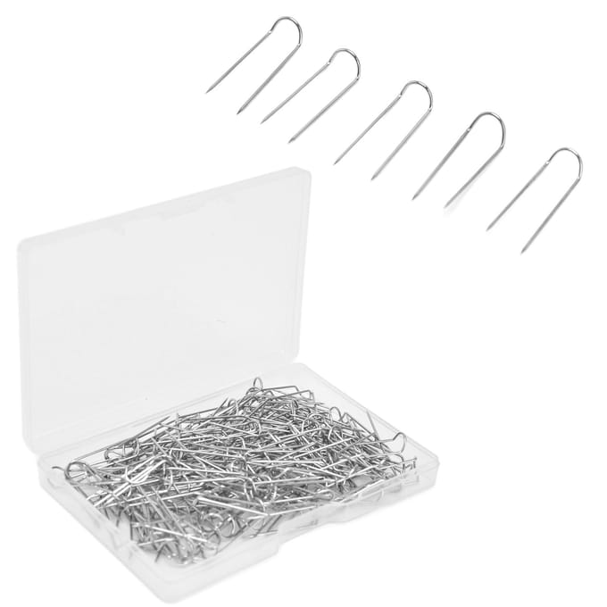 200 Stuks Vorkpinnen U-vormig Roestvrij Staal Stevig Duurzaam Brede Toepassing Naaien U-pinnen 23mm 23mm gray