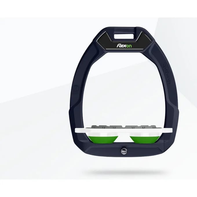 Plat Grip veiligheidseisen voor het paardrijden Blauw/Wit/Groen Flex-On Safe-On