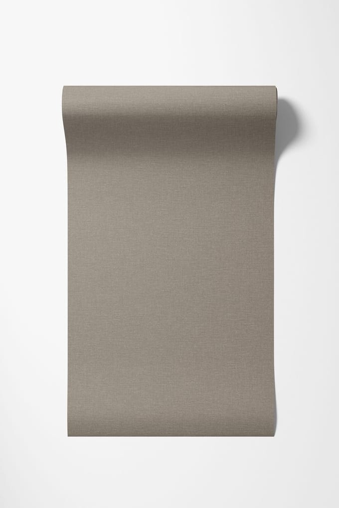 Dutch Wallcoverings - Vliesbehang - Linen & Textures - uni taupe - LT10032