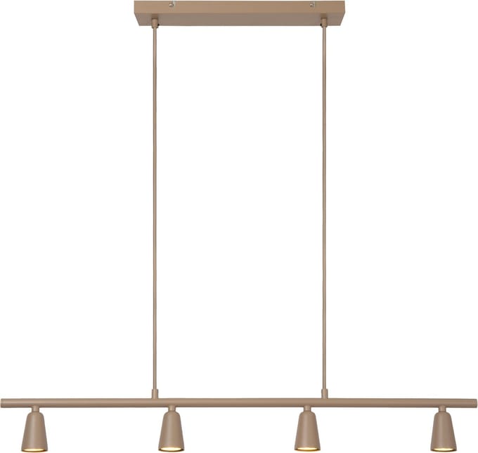Lucide TIANA - Hanglamp - 4xGU10 (MR16) - Taupe - Essential