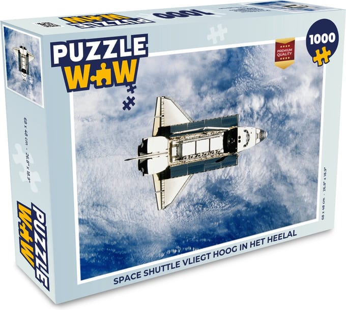 Puzzel Space shuttle vliegt hoog in het heelal - Legpuzzel - Puzzel 1000 stukjes volwassenen