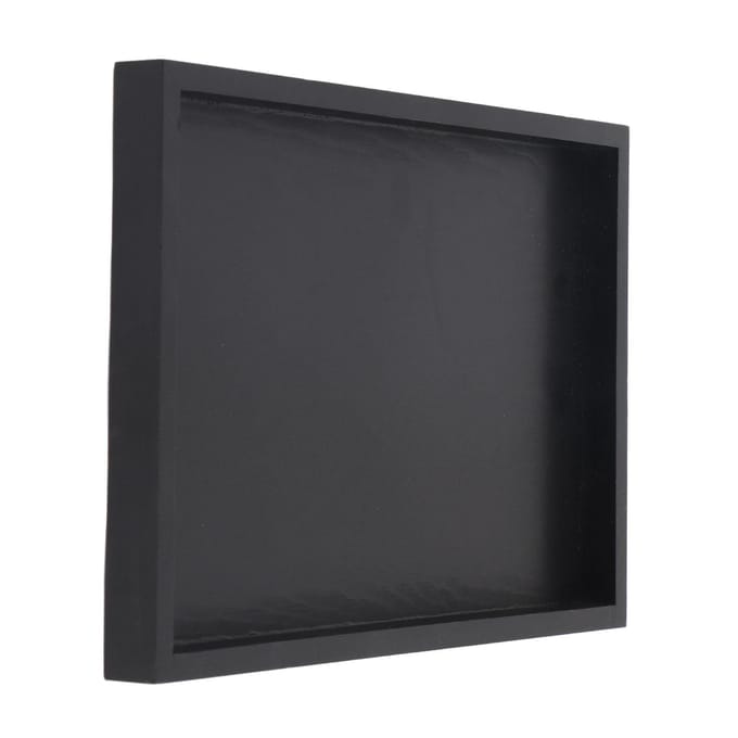 Rechthoekige Vorm Massief Hout Thee Koffie Snack Eten Serveerblad Bord Restaurant Dienbladen 22*12*2cm black