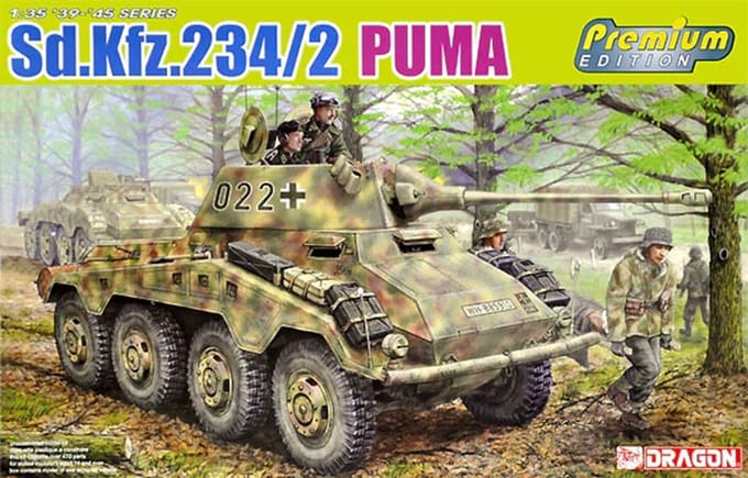 Dragon Modelbouwpakket Militaire voertuigen - 6943 Sd.Kfz. 234/2 Puma - Premium Edition Plastic - 1:35 - Modelbouw