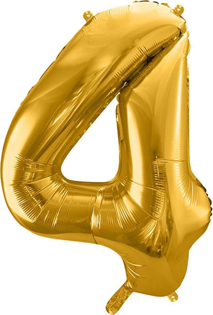 Cijfer 4 (86 cm) - Goud