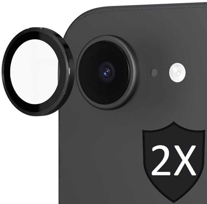 Camera Screenprotector geschikt voor iPhone 16e - 2x Volledig Dekkend Glas Screen Protector