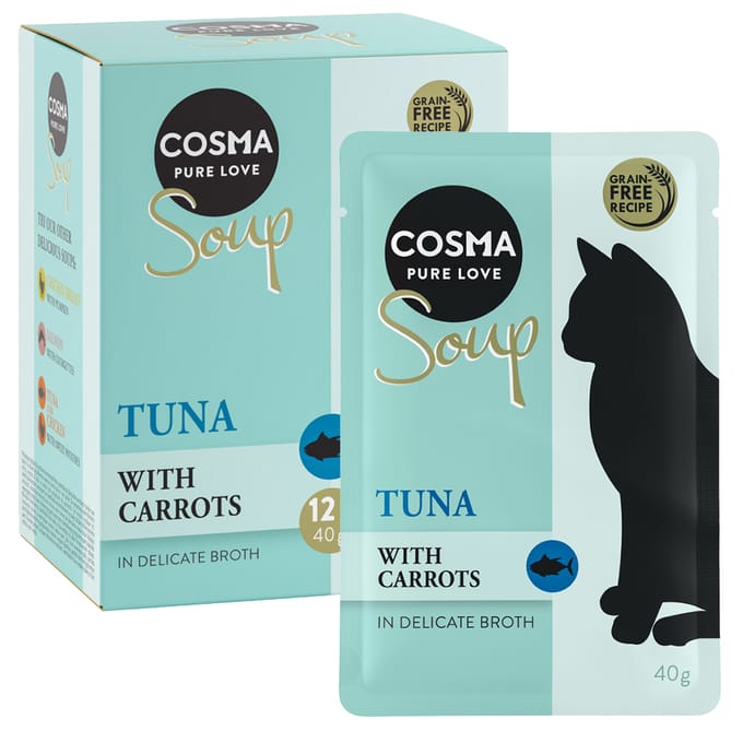 24x40g Soup Tonijn met Wortel Cosma Kattenvoer