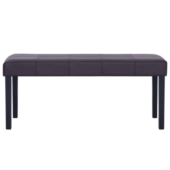 vidaXL - Bankje - 106 - cm - kunstleer - bruin