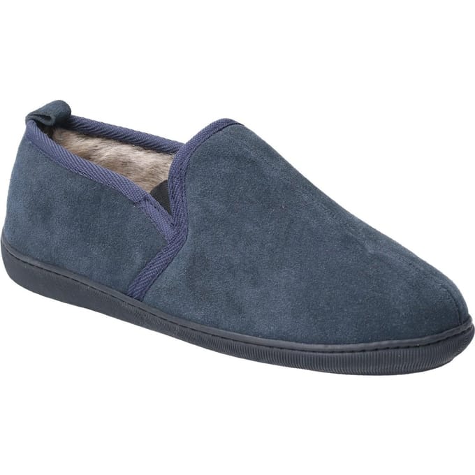 Hush Puppies Heren Arnold Slip On Leather Slipper (Marine)