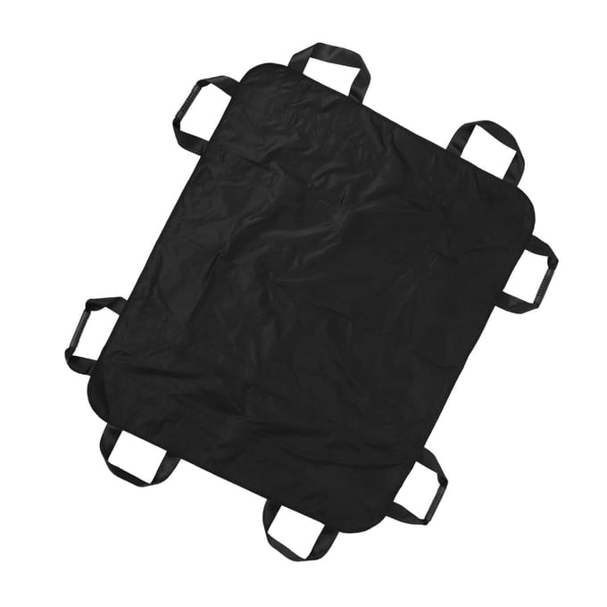 Couverture de transfert imperméable et réutilisable, poignées à large sangle, lit de positionnement pour transfert et patient black
