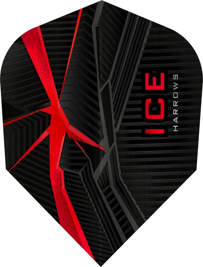 Harrows ICE Recut Red - Dart Flights