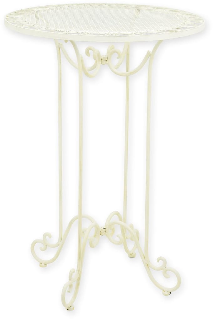 Klassiek witte bartafel - Tuintafel - Metaal - 101 cm hoog