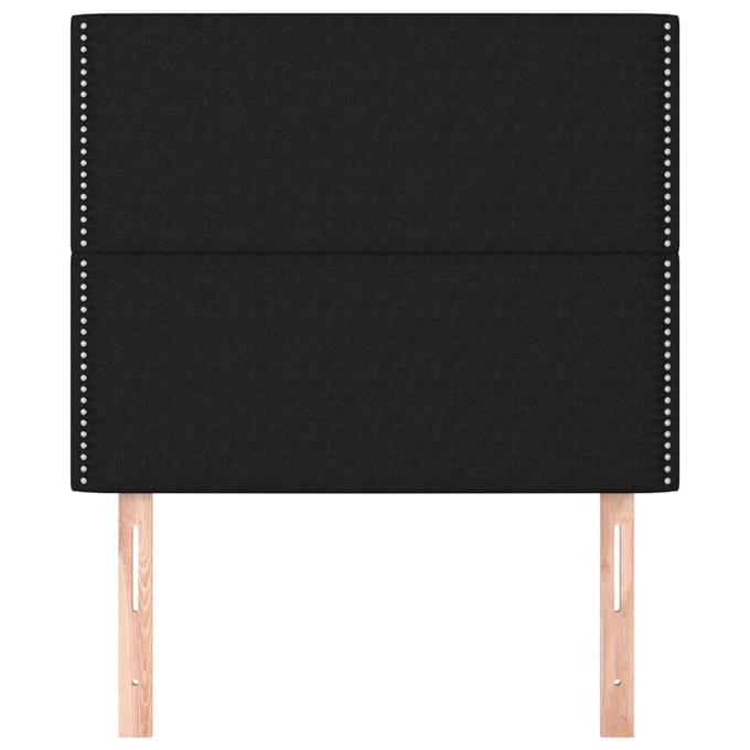 vidaXL Hoofdbord zwart 80x5x118/128 cm stof