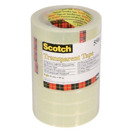 Scotch® Transparante Tape, Toren, 19 mm x 66 m, 8 Rollen/Pak