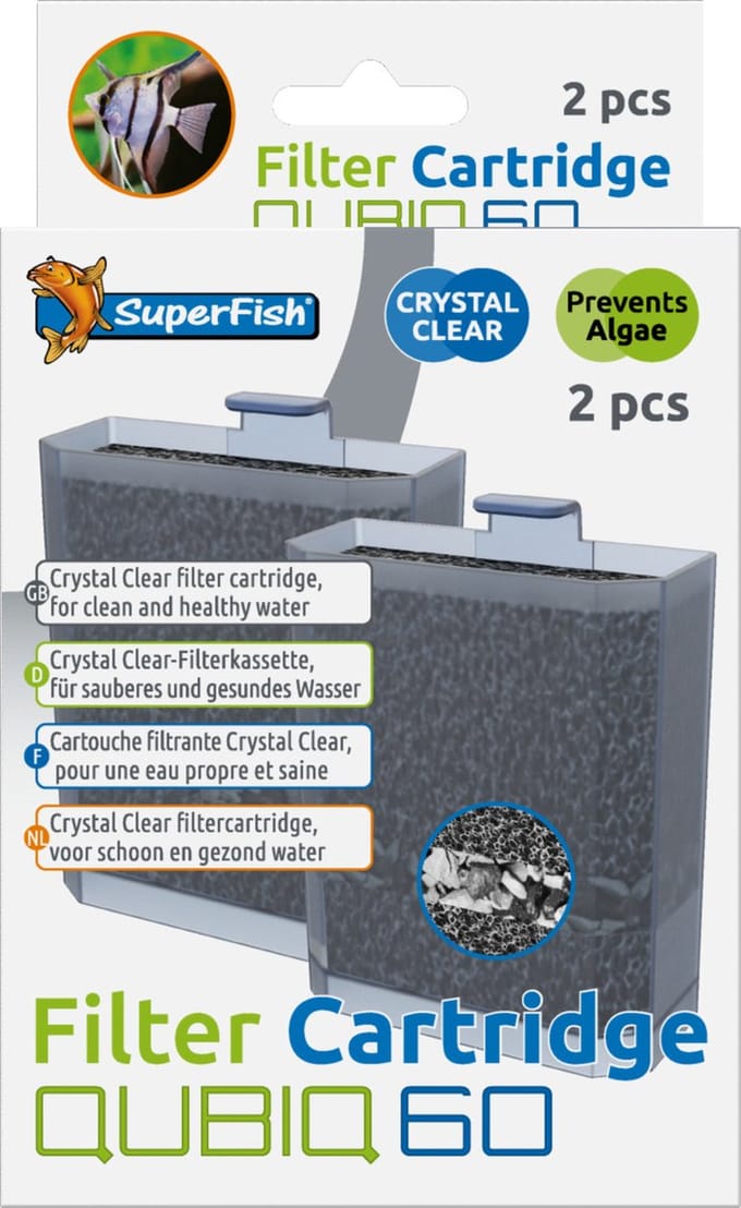 Superfish Qubiq 60 Cartridge - Filtermateriaal - 2 stuks