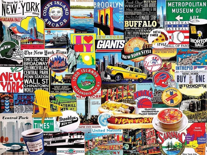 New York Puzzel 1000 Stukjes - Puzzel met Afmetingen 760mm x 610mm