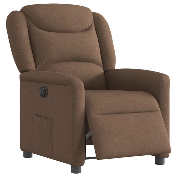 vidaXL - Fauteuil - verstelbaar - elektrisch - stof - bruin