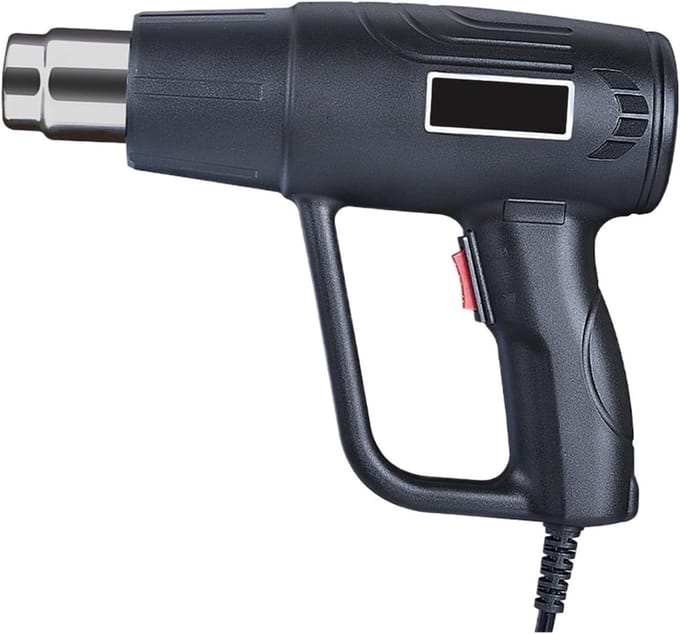 Heteluchtpistool - Warmtepistool - Materiaal Bewerken - LCD Temperatuurregeling - 2000W - Zwart