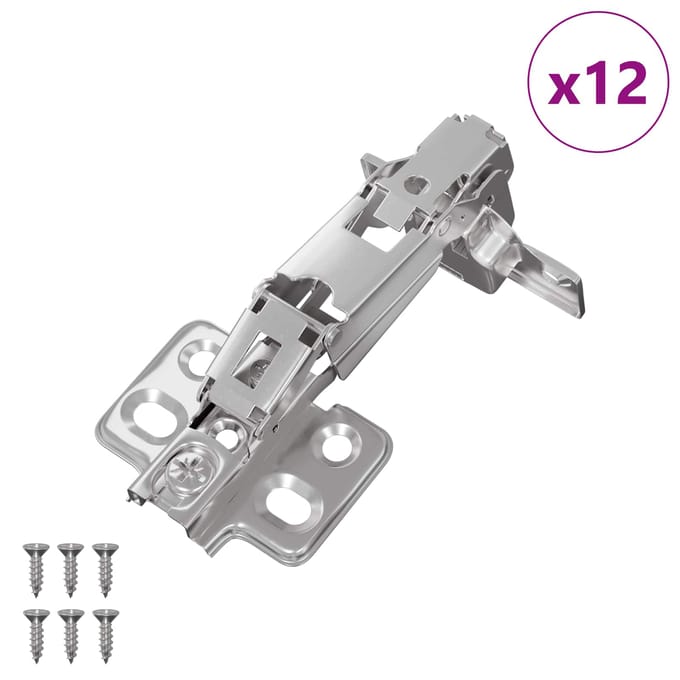 vidaXL Scharnier 12 pcs Nikkel 139 x 64,1 x 10 mm IJzer