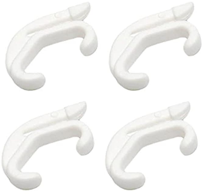 Gordijngeleiders - Valance Clips - Gordijnen Ophangen - Voor Valance Track - 50 Stuks - Wit