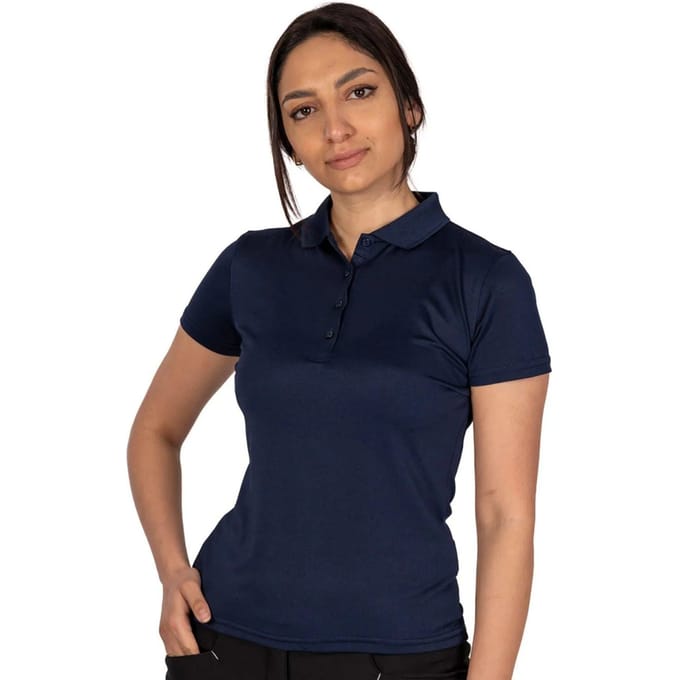 Island Green Dames/Dames Klassiek Micro Pique Golf Poloshirt (Marine)