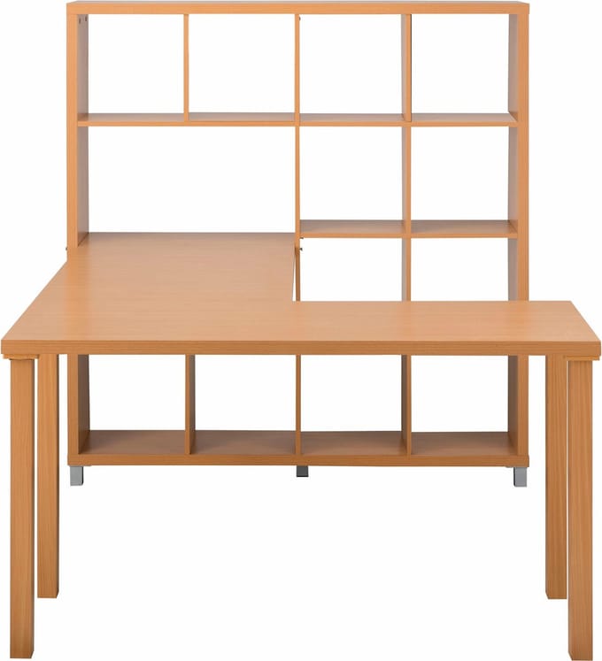 Kiwi-Boekenkast met Bureau - Beuken