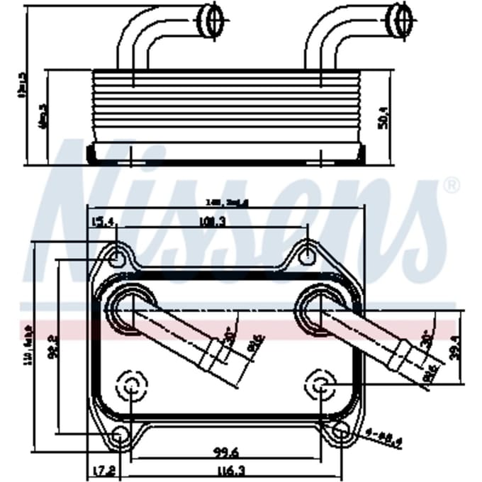 Olie radiator, motorolie NISSENS 90707