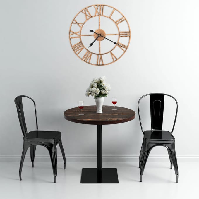 vidaXL - Wandklok - 40 - cm - metaal - goudkleurig
