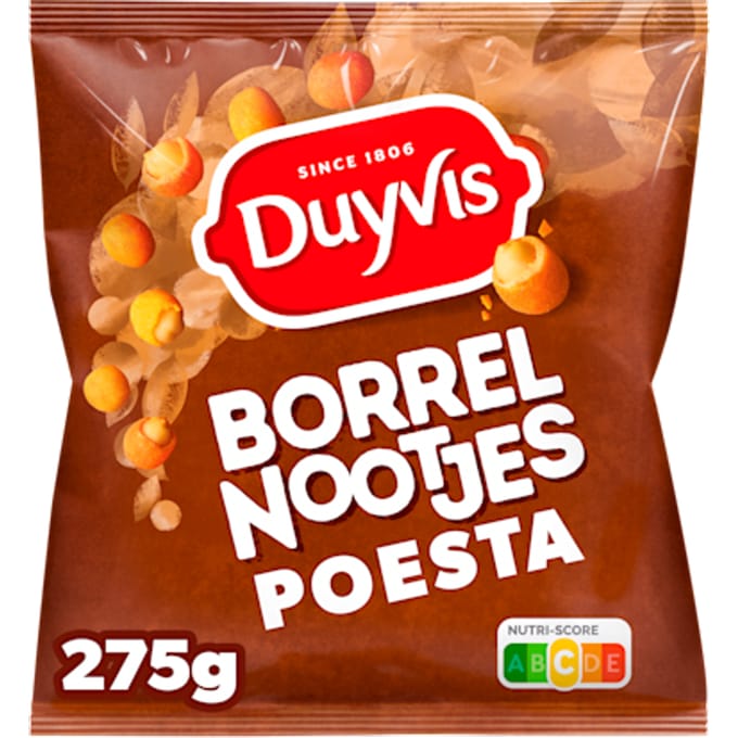 Borrelnootjes Duyvis poesta zak 275gr