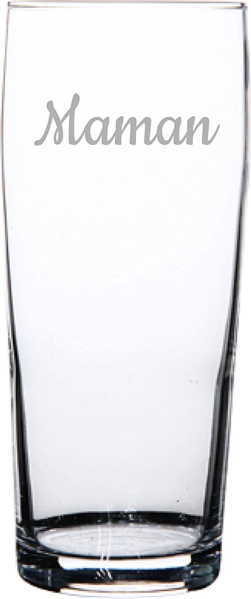 Bierfluitje gegraveerd - 19cl - Maman