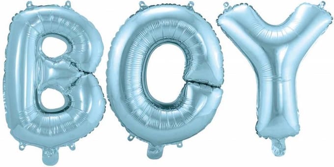 Geboorte Ballonnen Letter Set Boy 36cm
