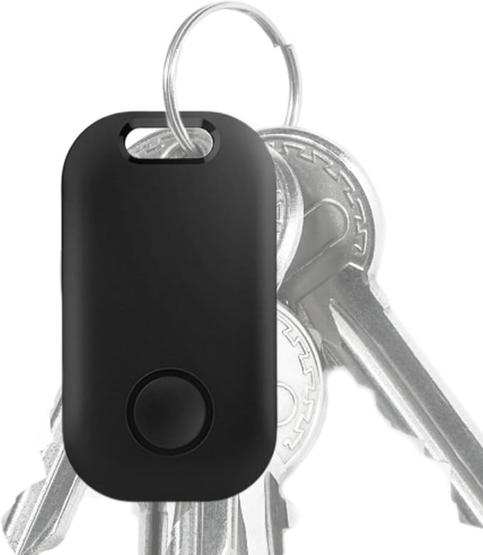 Elektronische Tracker - Locatie Tracker - Voorwerpen Lokaliseren - Eén Knop Activering - 5.6 x 3 x 1.5 cm - Wit