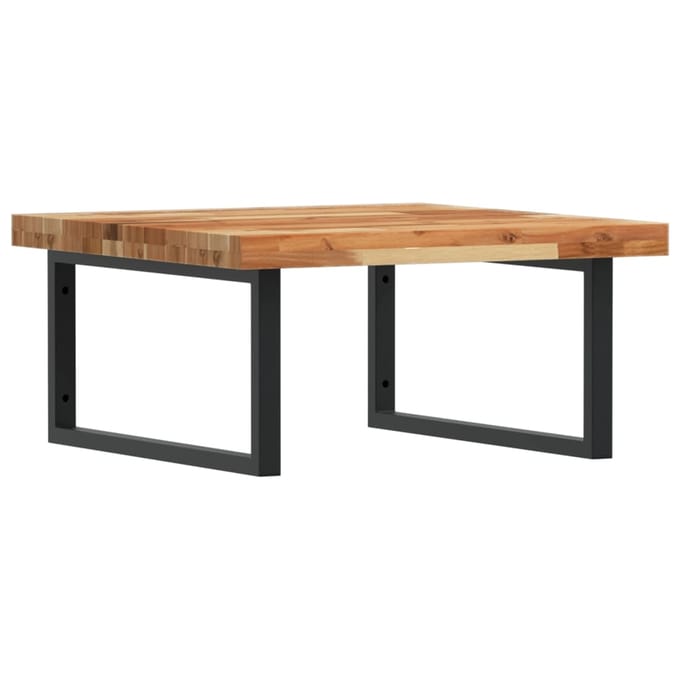 vidaXL - Badkamer - wandschap - staal - en - massief - acaciahout