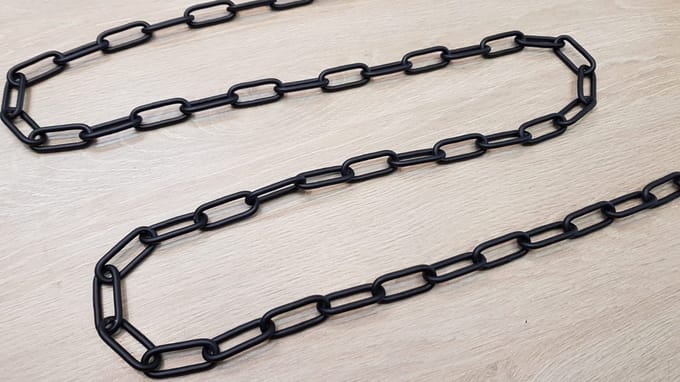 Voetketting zwart gelakt – 4 mm – ketting per meter – sierketting