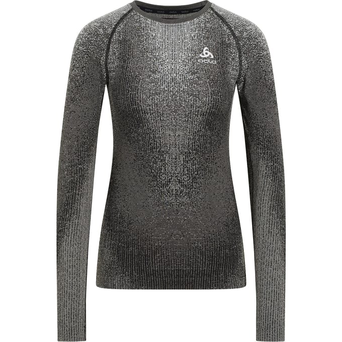 Odlo Blackcomb Eco Big Logo Top Crew Neck Vest Dames-Zwart
