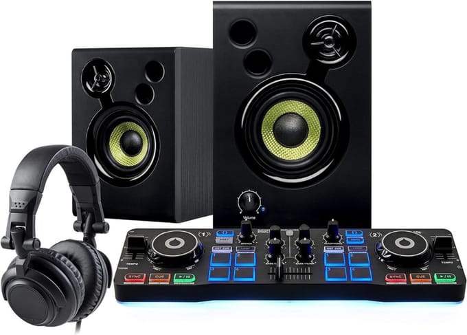 QORA® DJ Controller - DJ - Controller - Zwart - ‎14cm x 16cm x 20cm