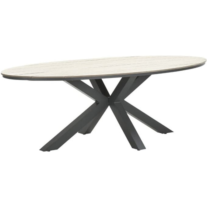 Garden Impressions Tuintafel Edison Light Teak Vironwood-Carbon Black 280 x 140 cm