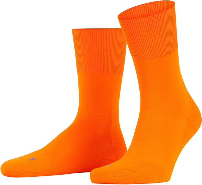 FALKE Run eenkleurig katoen functioneel materiaal sokken unisex orange - maat 37-38