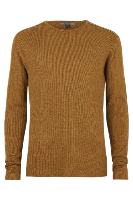 John Varvatos Astoria Regular Fit Ls Merino Silk Crew Copper Maat: L | Sweaters Outlet | Heren