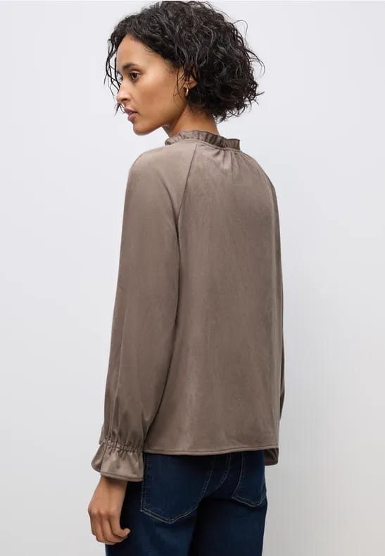 Tuniek van velours met ruches