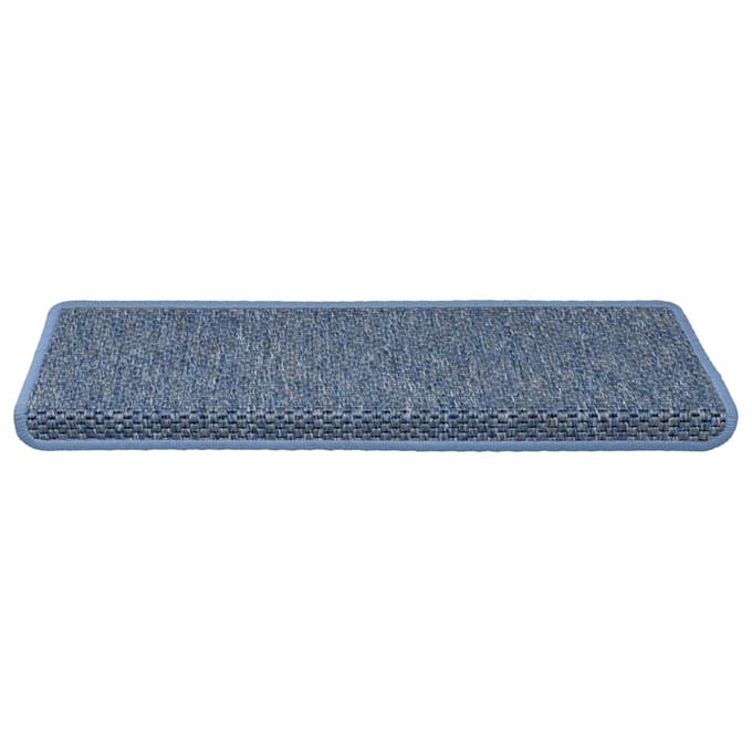 vidaXL - Trapmatten - zelfklevend - 15 - st - sisal-look - 65x21x4 - cm - blauw
