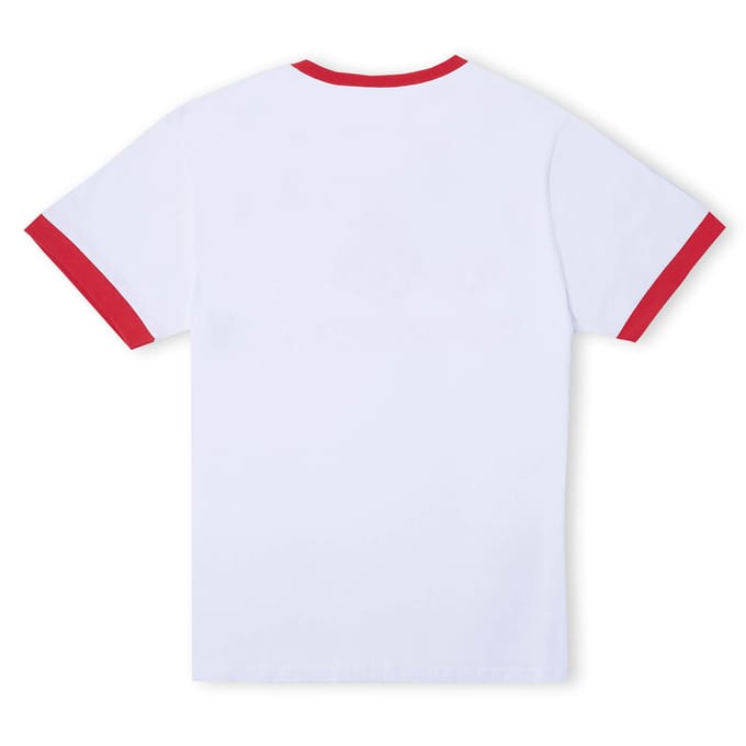Harry Potter Hogwarts School Unisex Ringer T-Shirt - White / Red - S