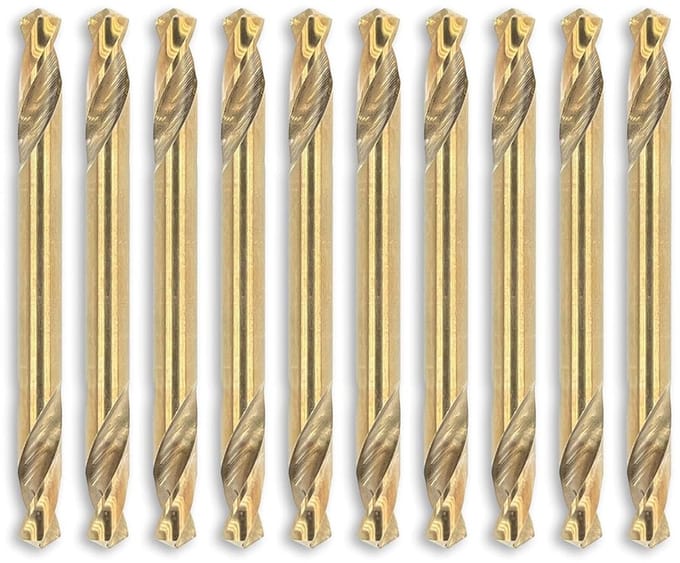Omgoods - Set van 10 Dubbelzijdige Boorbits van Cobalt voor Metalen