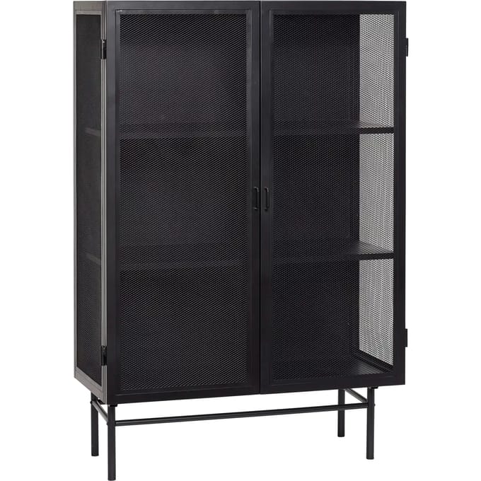 HÜBSCH INTERIOR - Vintage gaaskast van zwart metaal, opbergkast