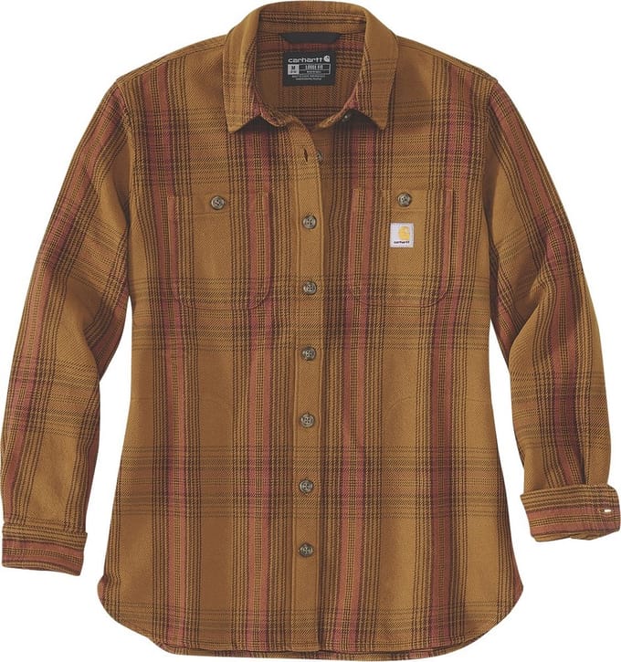 Carhartt Damesoverhemd van twill met lange mouwen, geruit, Carhartt® bruin