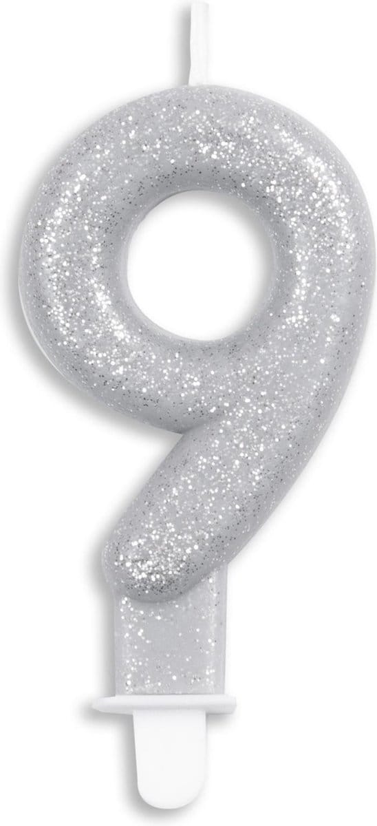 Wefiesta Cijferkaars '9' 4,4 X 7 X 1,2 Cm Wax Zilver