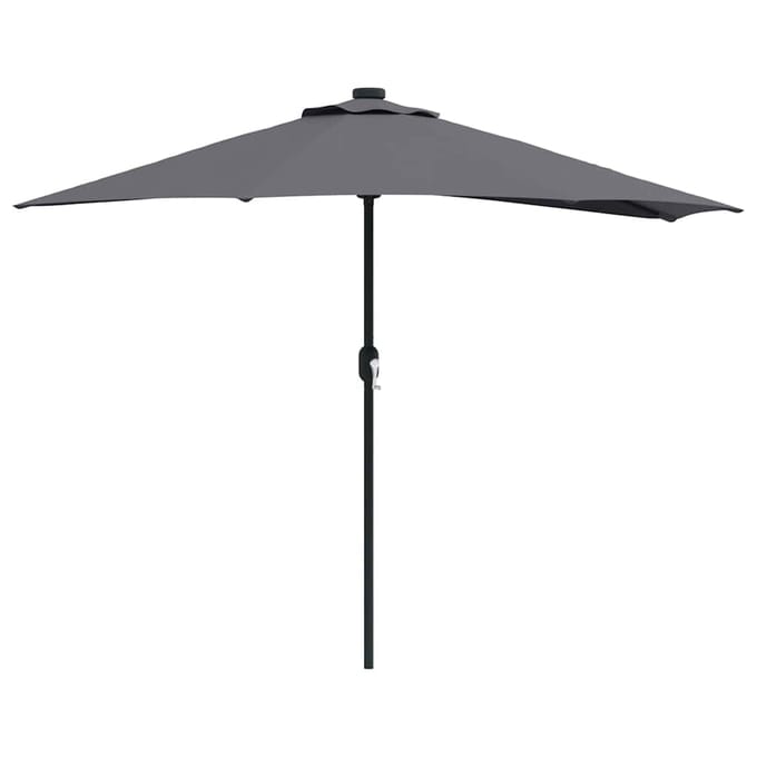 vidaXL - Tuinparasol - 294 - x - 150 - x - 224 - cm - Polyester - en - Staal - Antraciet