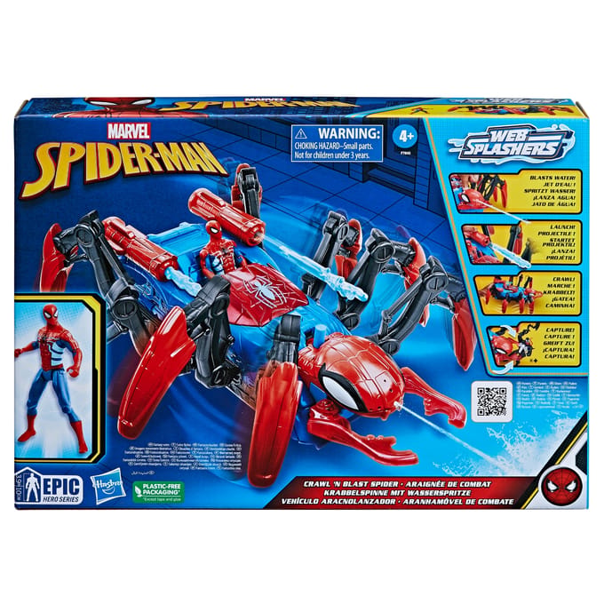 Hasbro Spider Man Crawl n Blast Spider Vehicle Actiefiguren en superhelden
